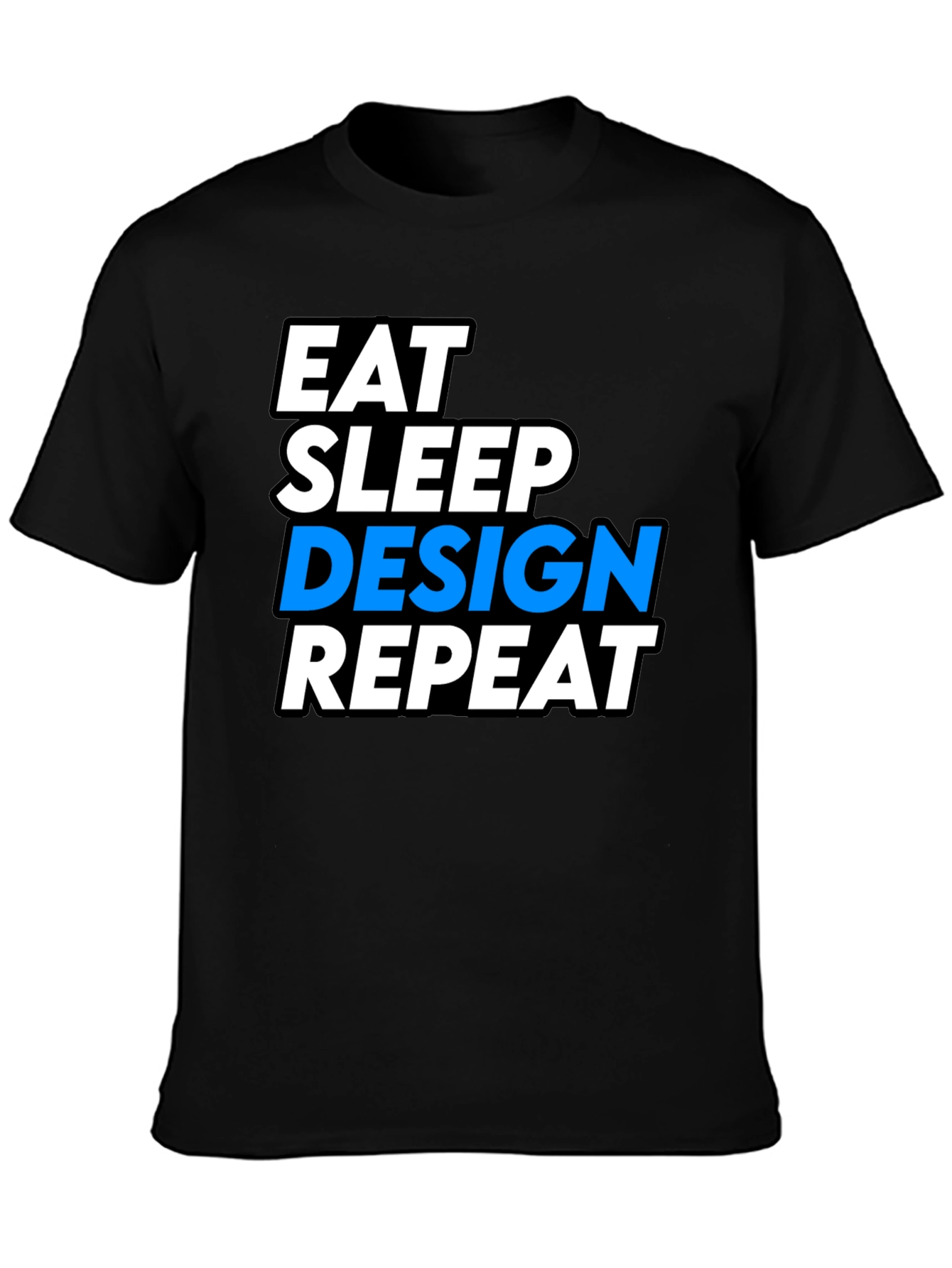 Eat Sleep Design Repeat Black Graphic Tee
