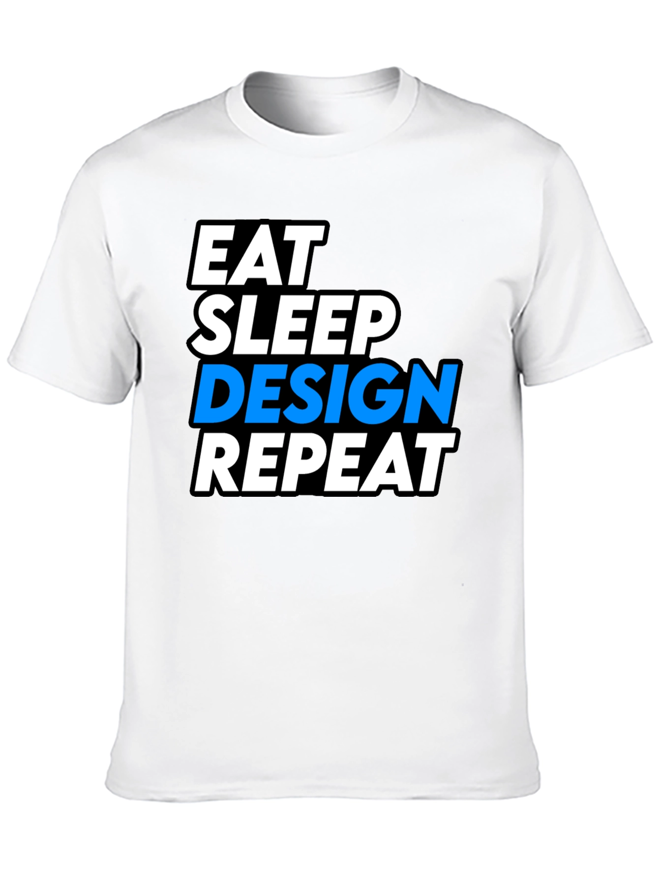 Eat Sleep Design Repeat Black Graphic Tee