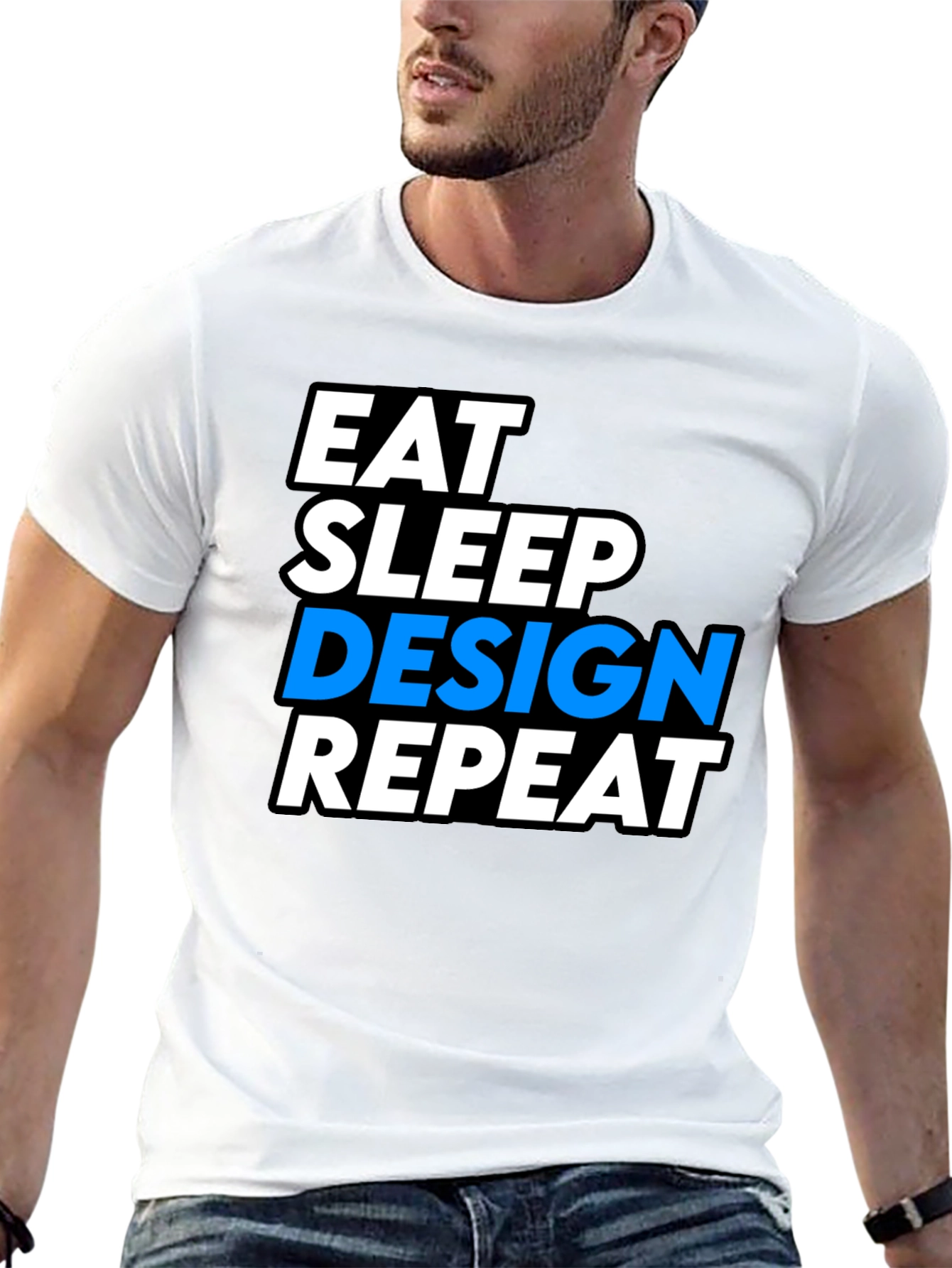 Eat Sleep Design Repeat Black Graphic Tee
