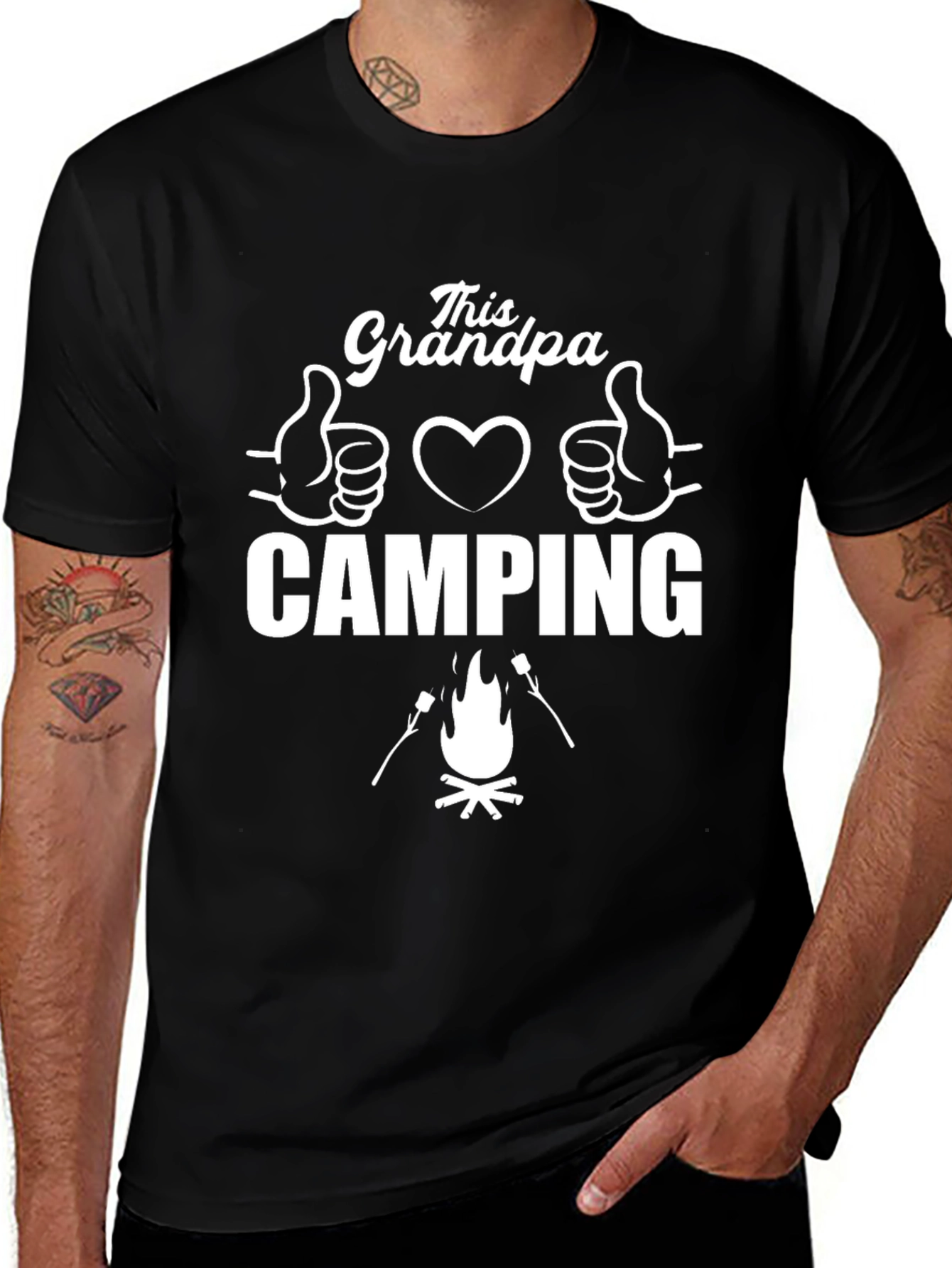 This Grandpa Loves Camping Graphic T-Shirt