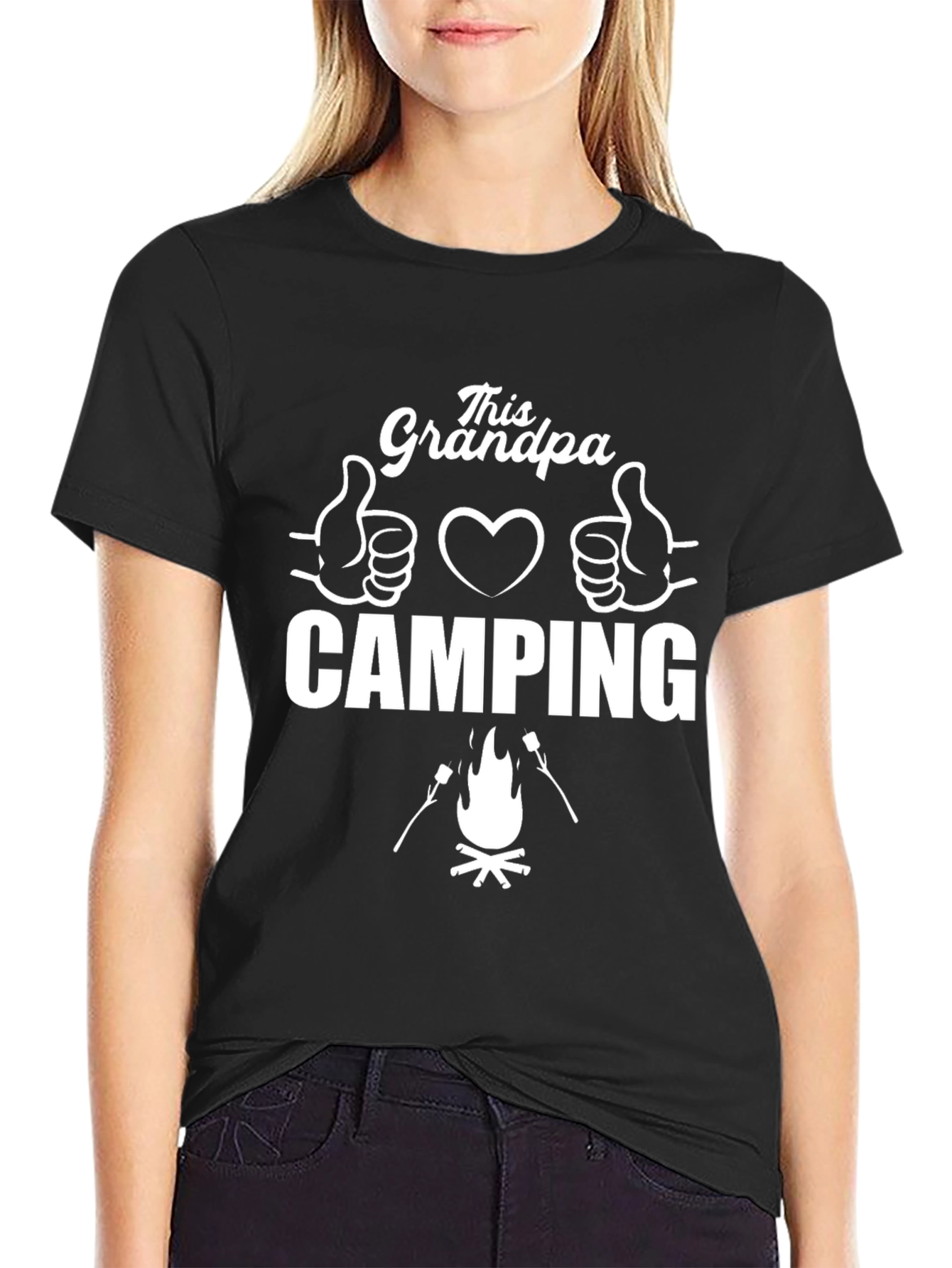 This Grandpa Loves Camping Graphic T-Shirt