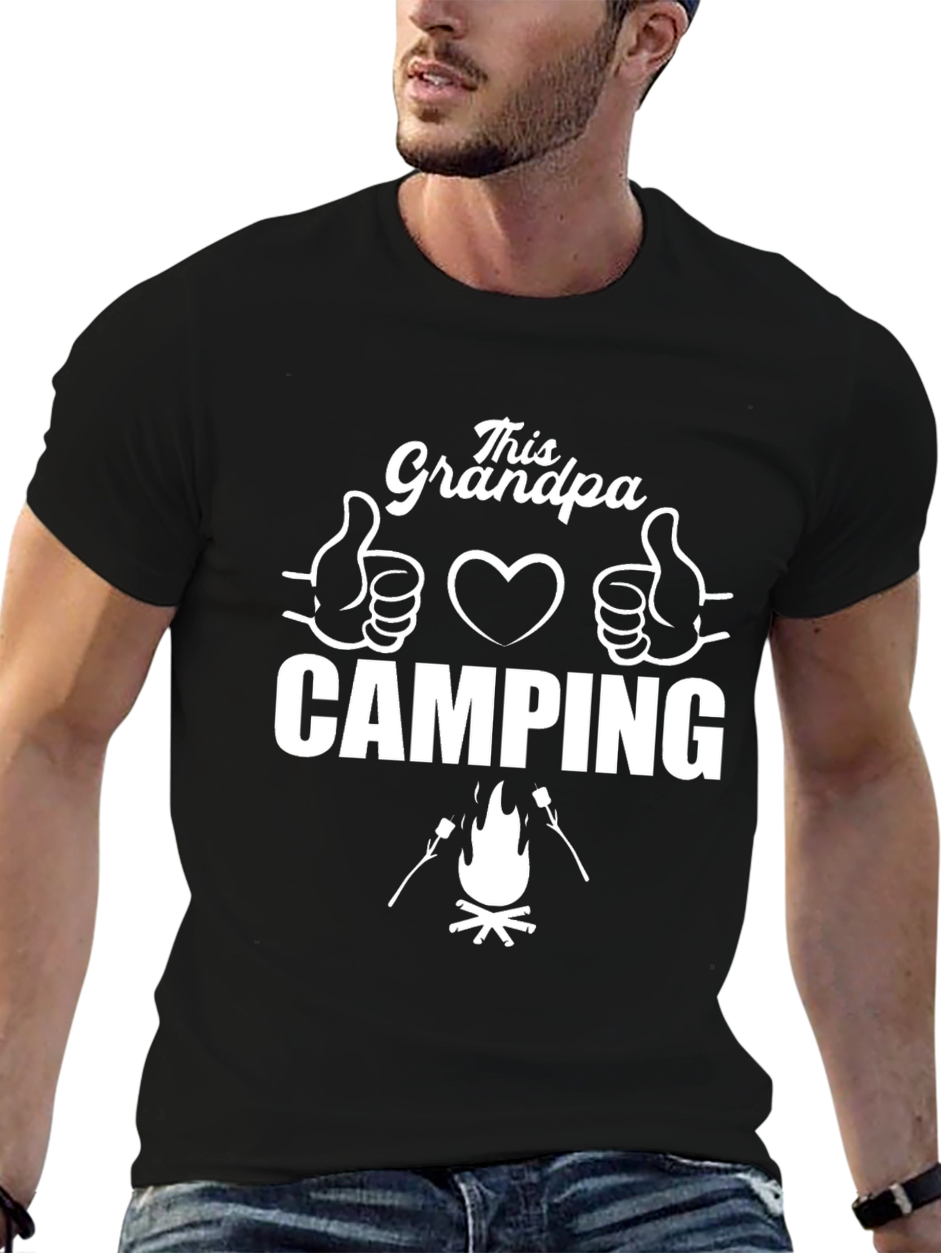 This Grandpa Loves Camping Graphic T-Shirt