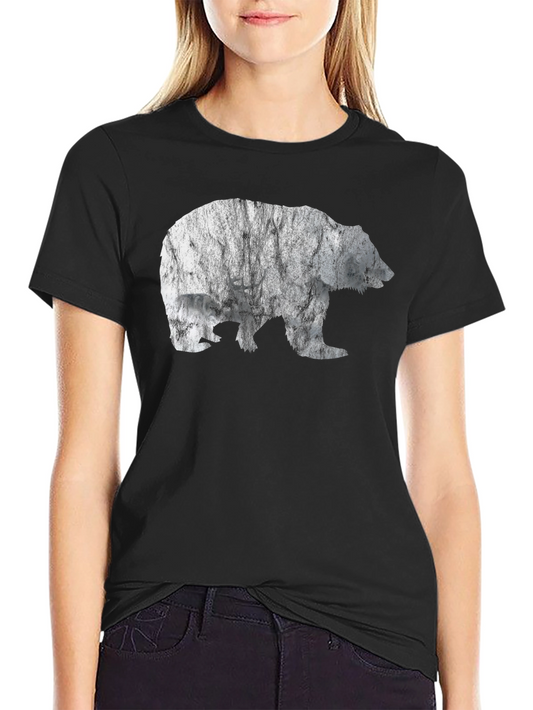 Bear Silhouette Black T-Shirt