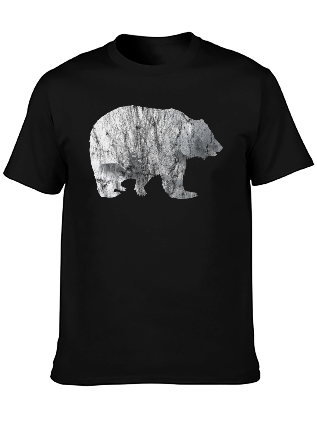 Bear Silhouette Black T-Shirt
