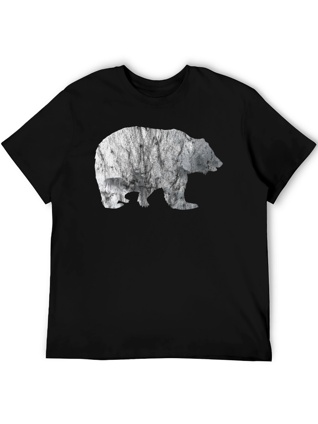 Bear Silhouette Black T-Shirt