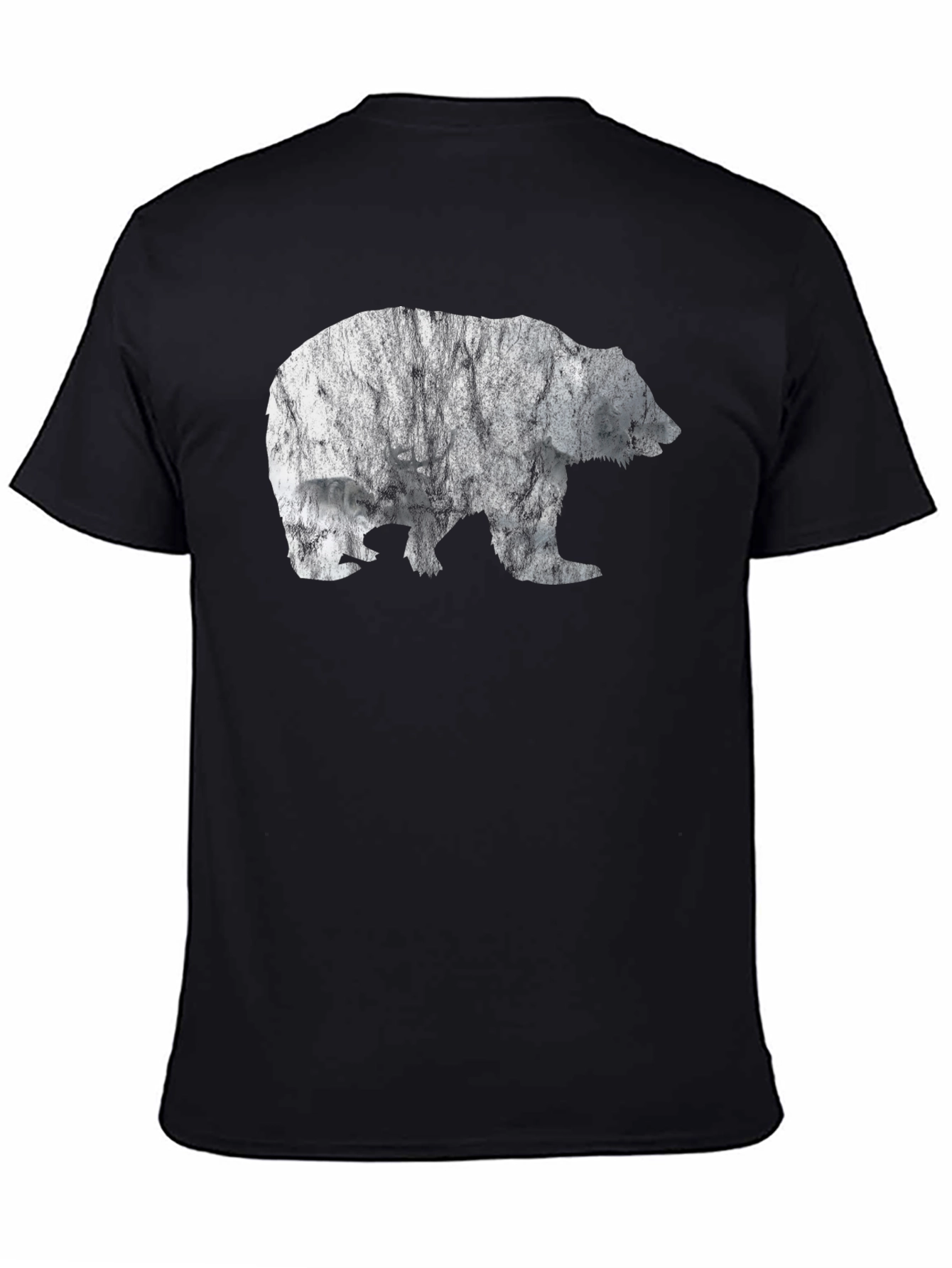 Bear Silhouette Black T-Shirt