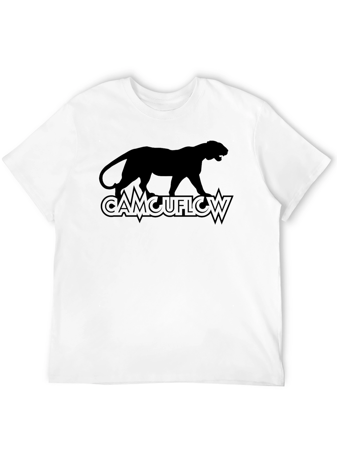 CAMCUFLOW Black Panther Graphic T-Shirt