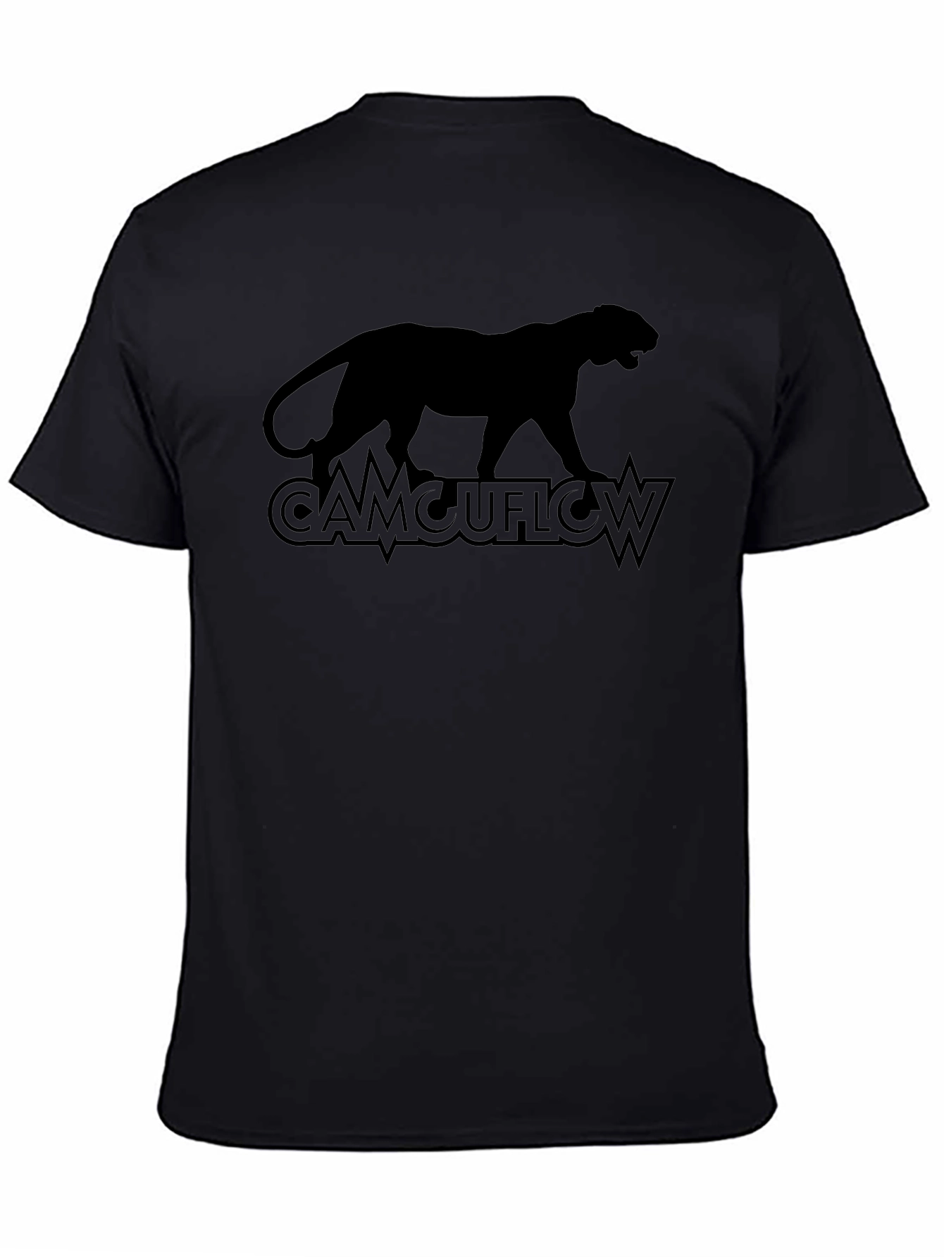 CAMCUFLOW Black Panther Graphic T-Shirt