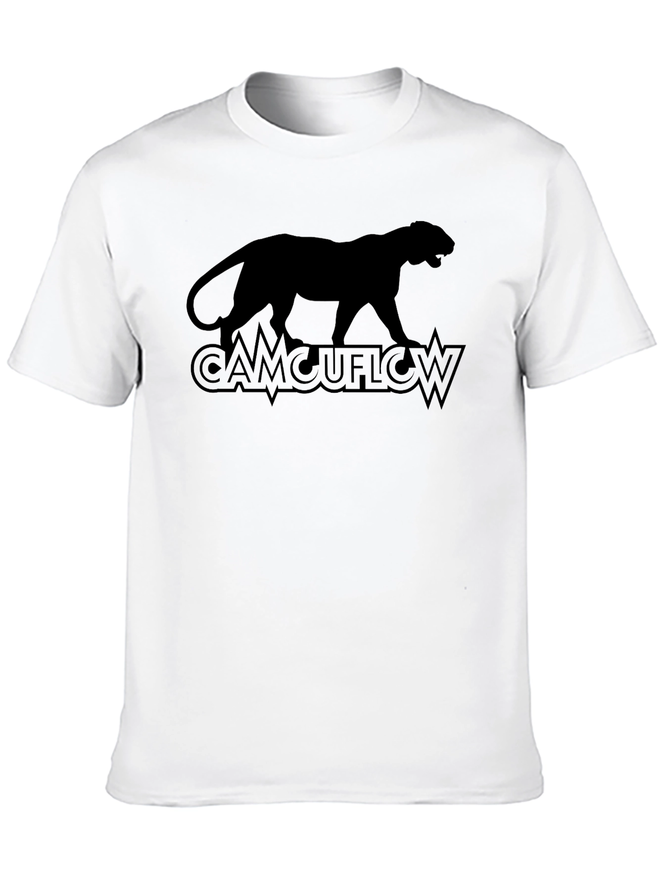 CAMCUFLOW Black Panther Graphic T-Shirt