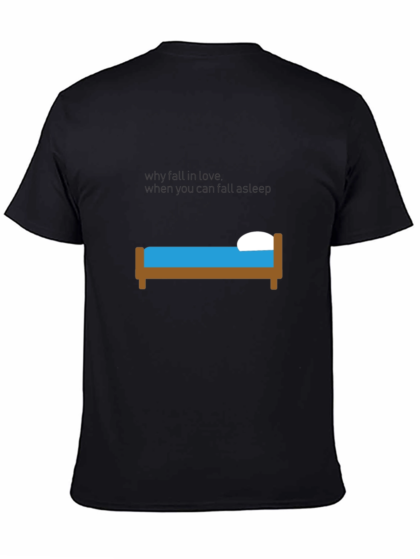 Funny I Fall Into Bed When... Black T-Shirt