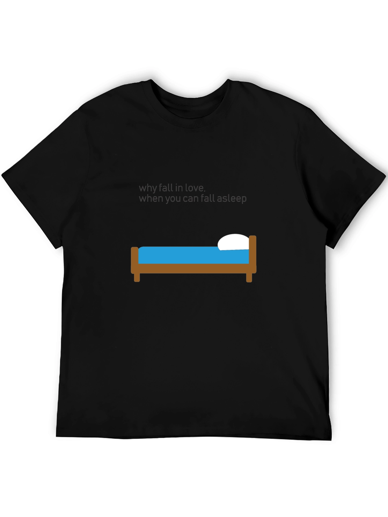 Funny I Fall Into Bed When... Black T-Shirt
