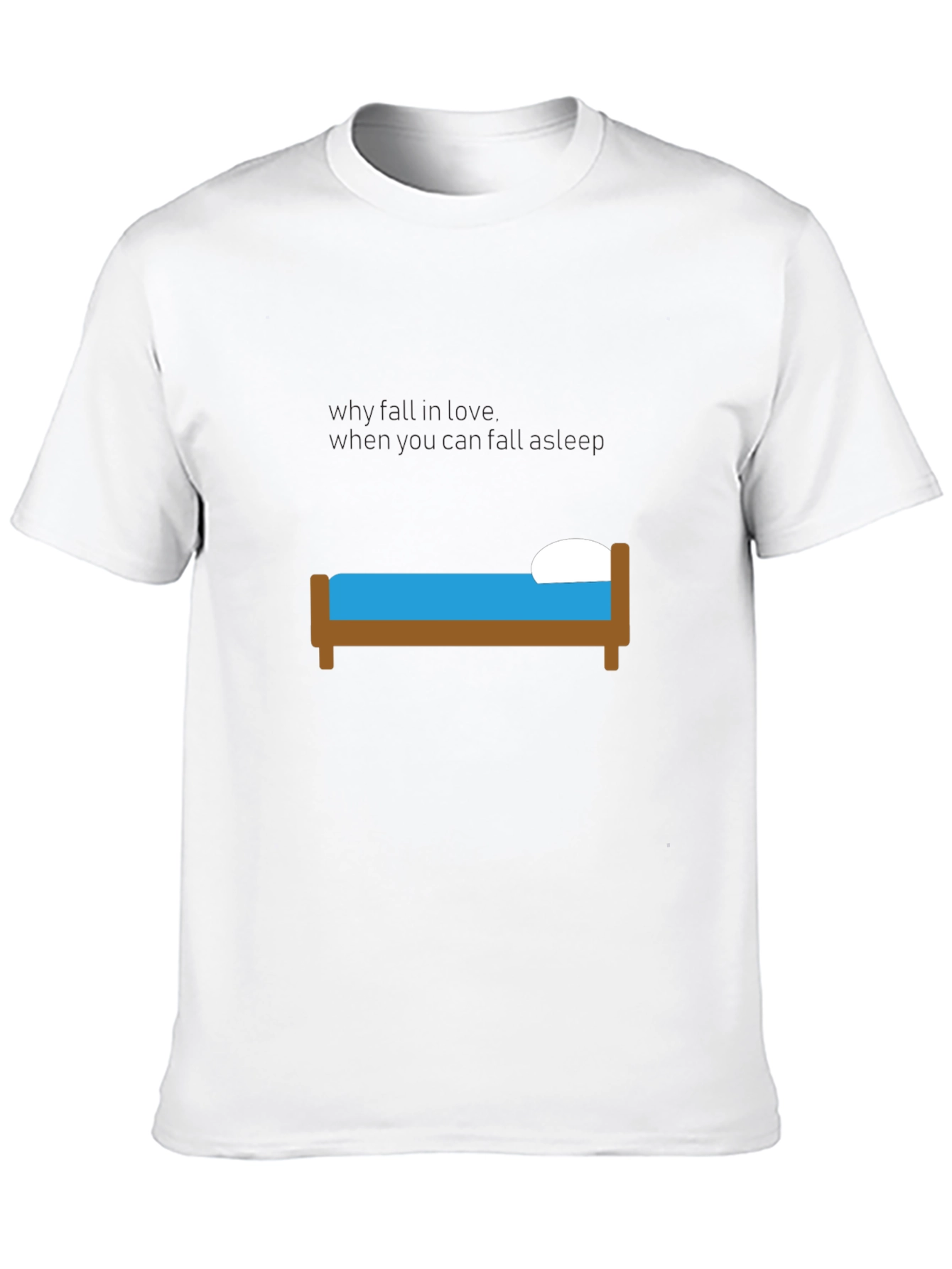 Funny I Fall Into Bed When... Black T-Shirt