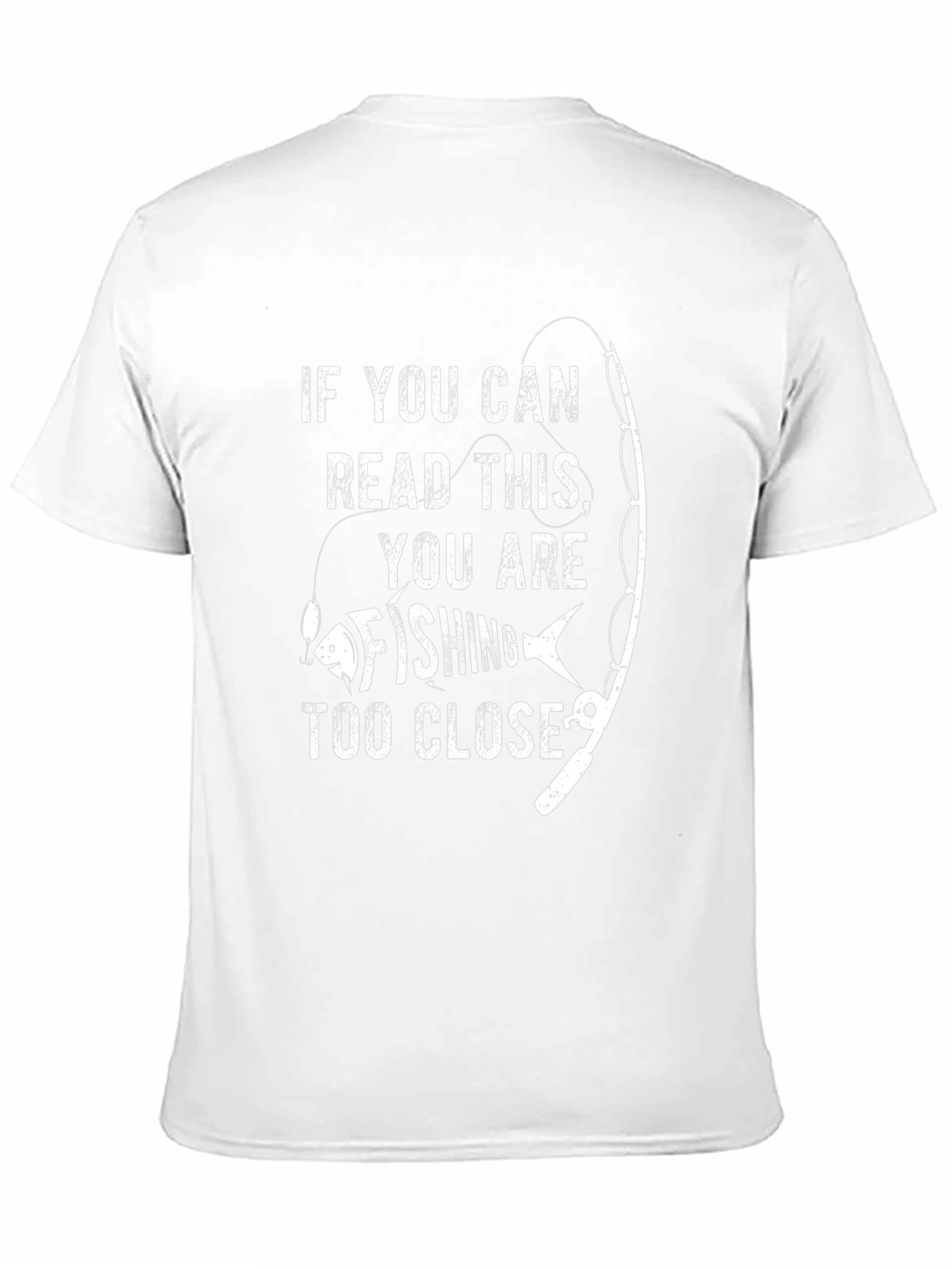 Fishing Too Close Graphic Tee - Black Cotton