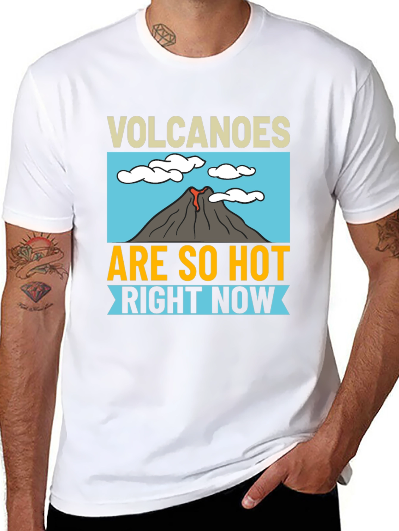 Volcanoes Are So Hot Right Now Black T-Shirt