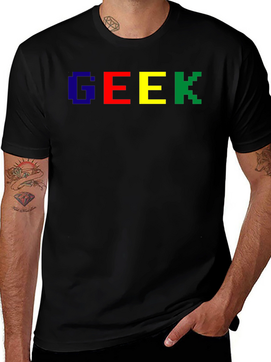 Geek Pixel Retro T-Shirt - Bold Colors