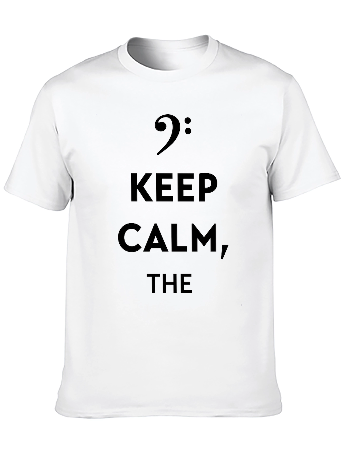 Keep Calm Bass Clef Black T-Shirt