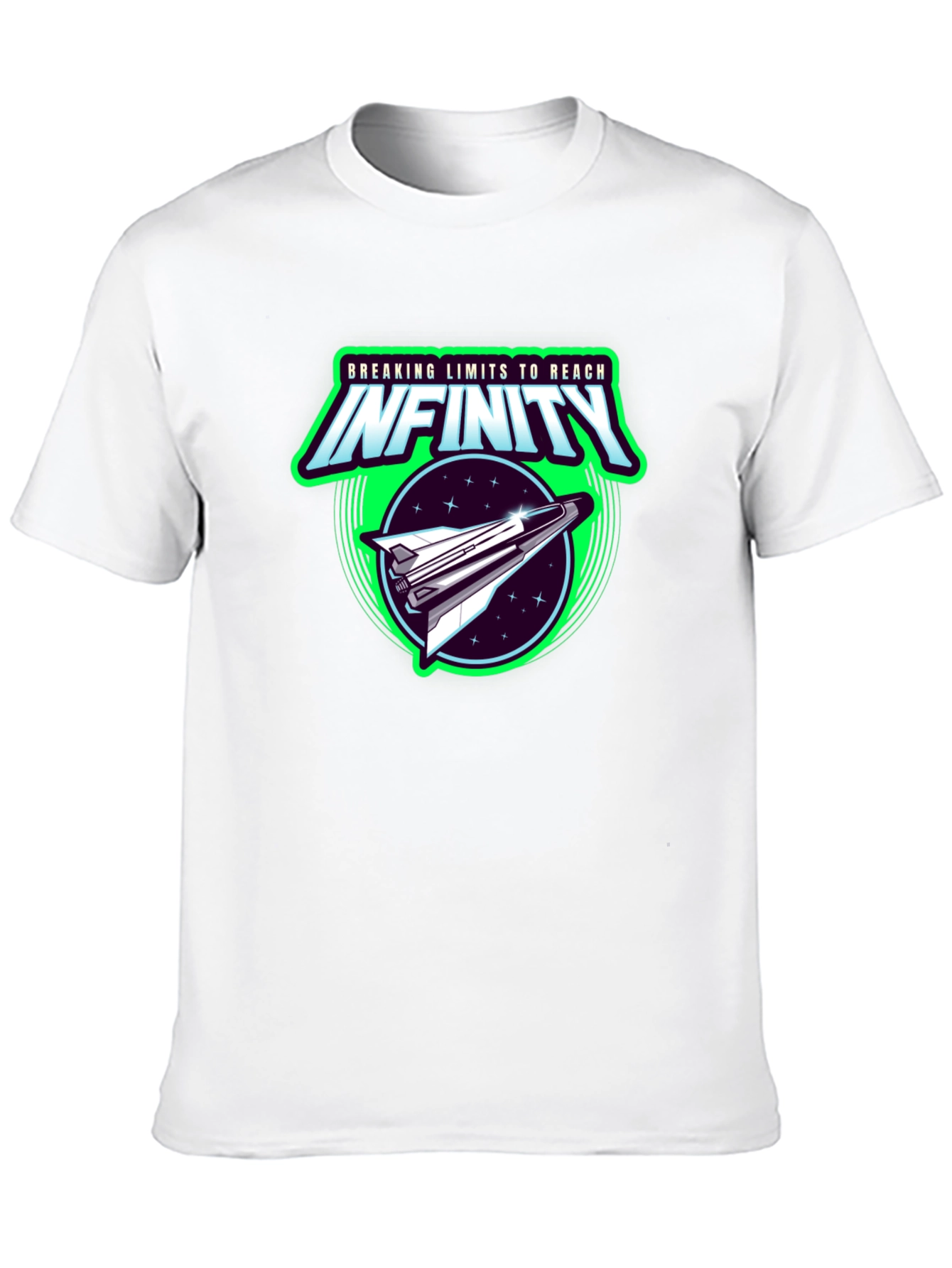 Infinity Space Shuttle Graphic Black T-Shirt