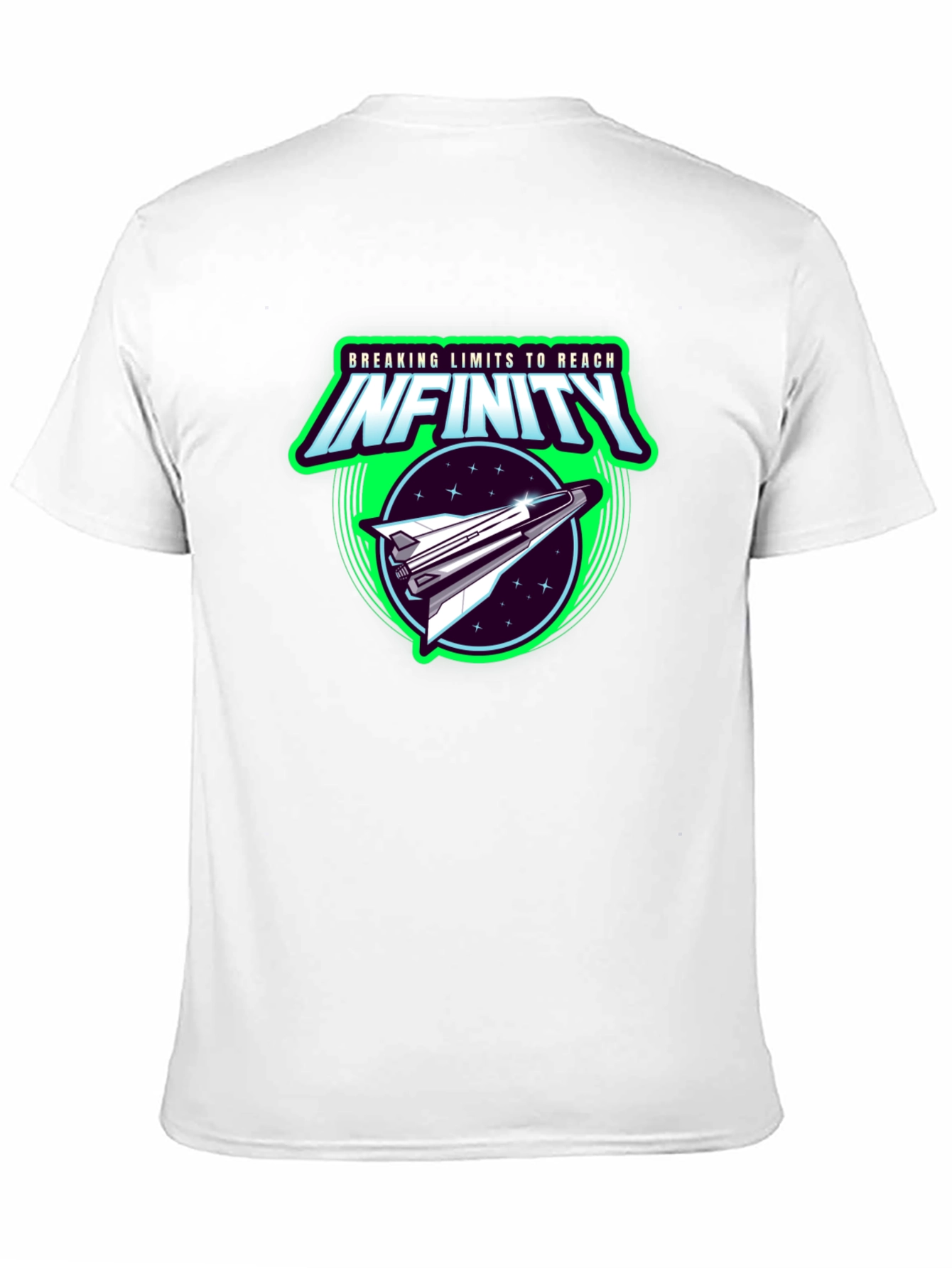 Infinity Space Shuttle Graphic Black T-Shirt