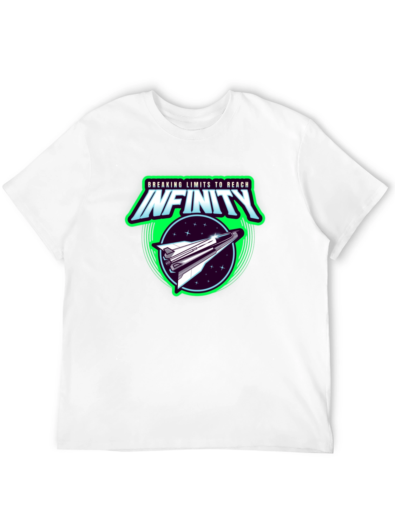 Infinity Space Shuttle Graphic Black T-Shirt