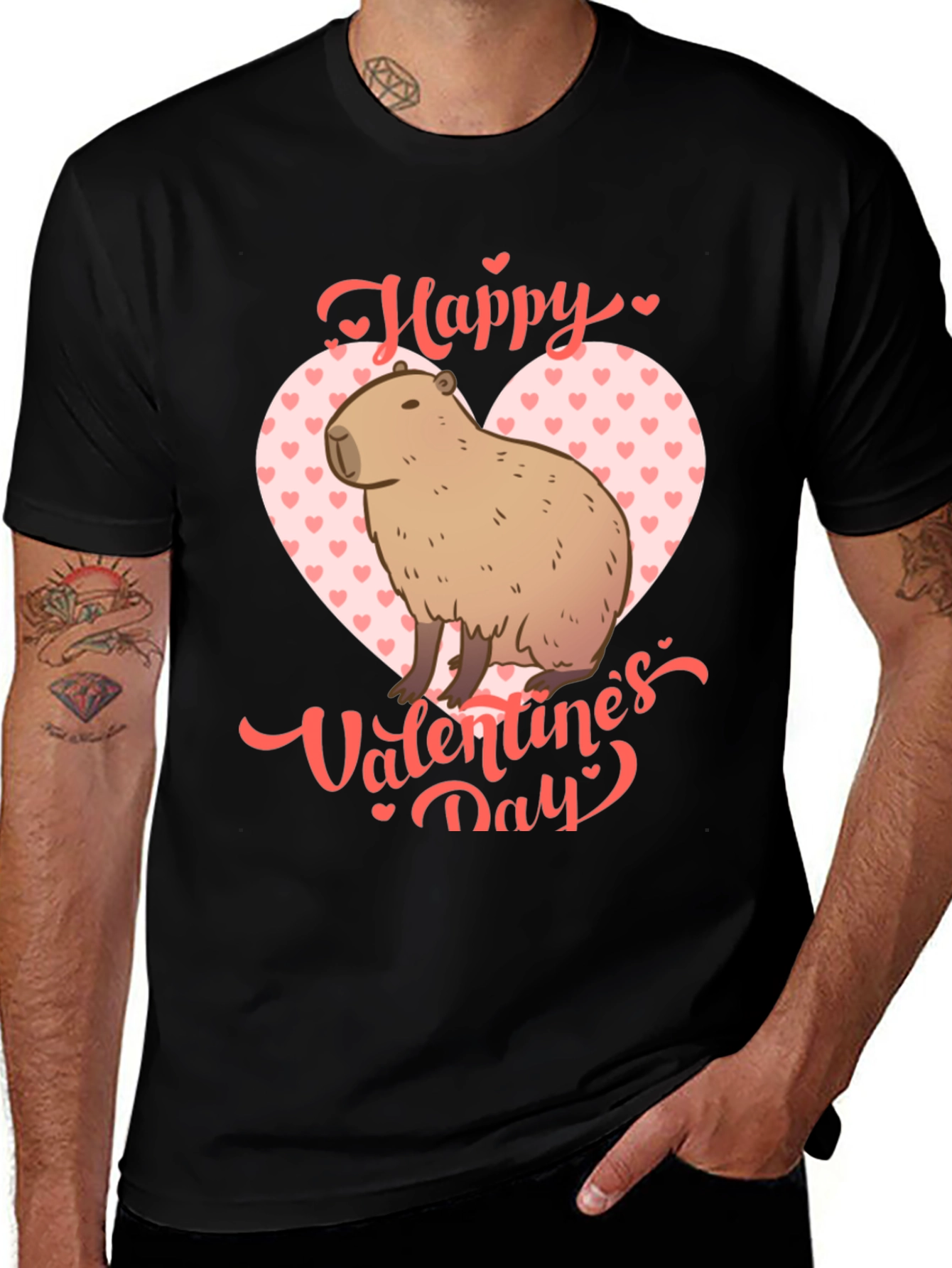 Happy Valentines Day Capybara T-Shirt