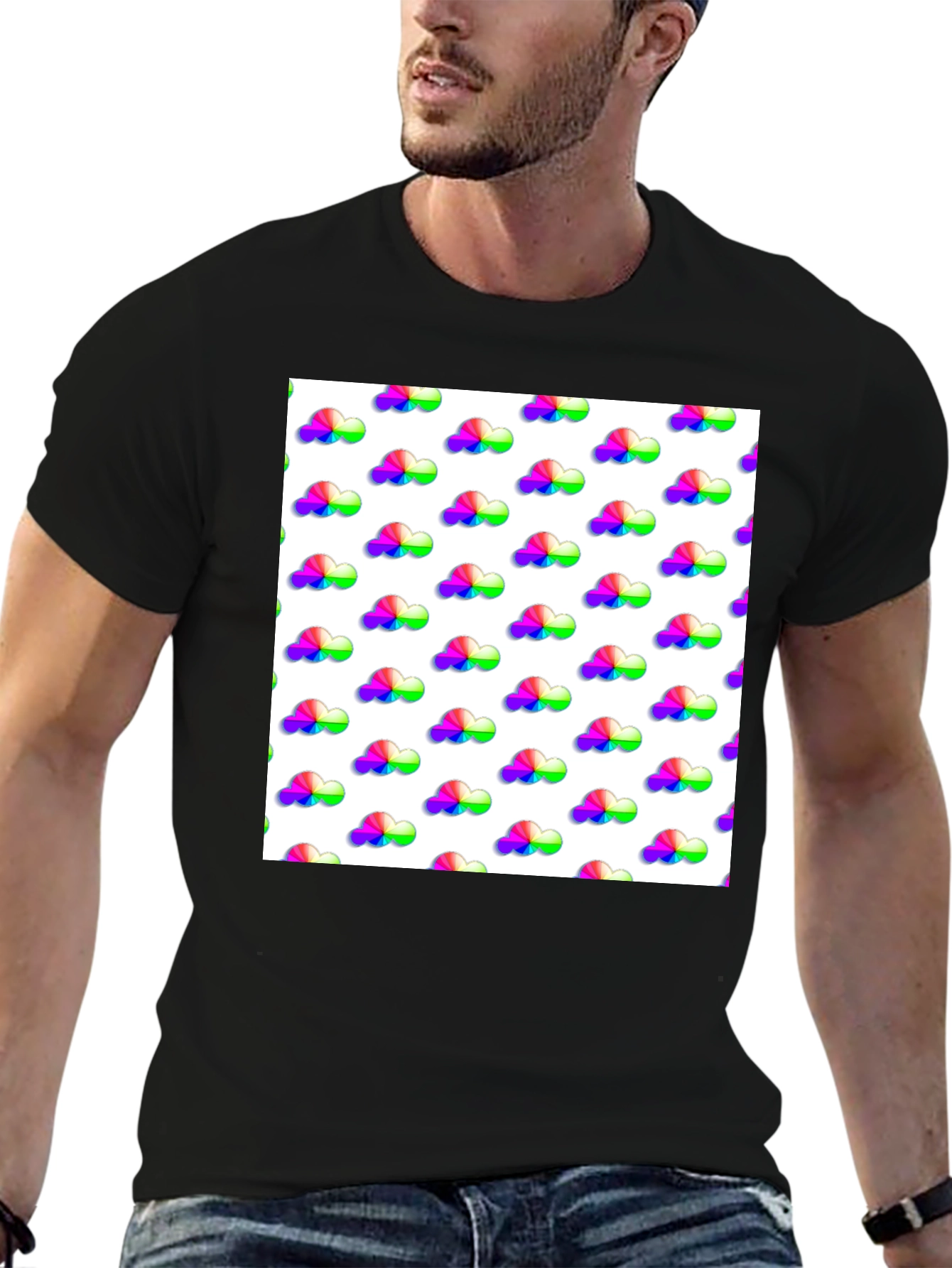 Colorful Cloud Pattern T-Shirt