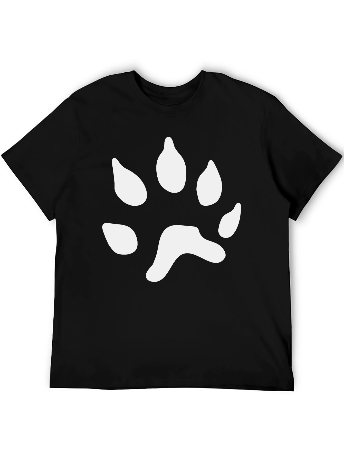 Paw Print Black T-Shirt - Casual & Stylish