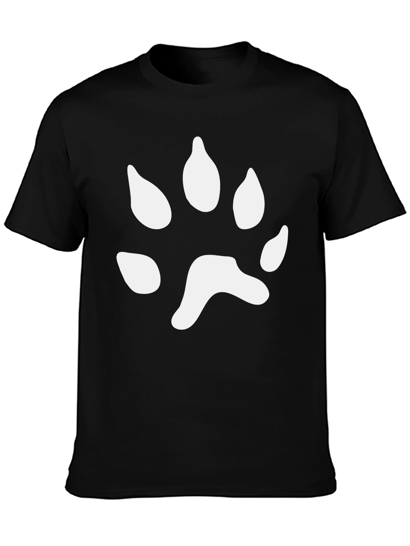 Paw Print Black T-Shirt - Casual & Stylish