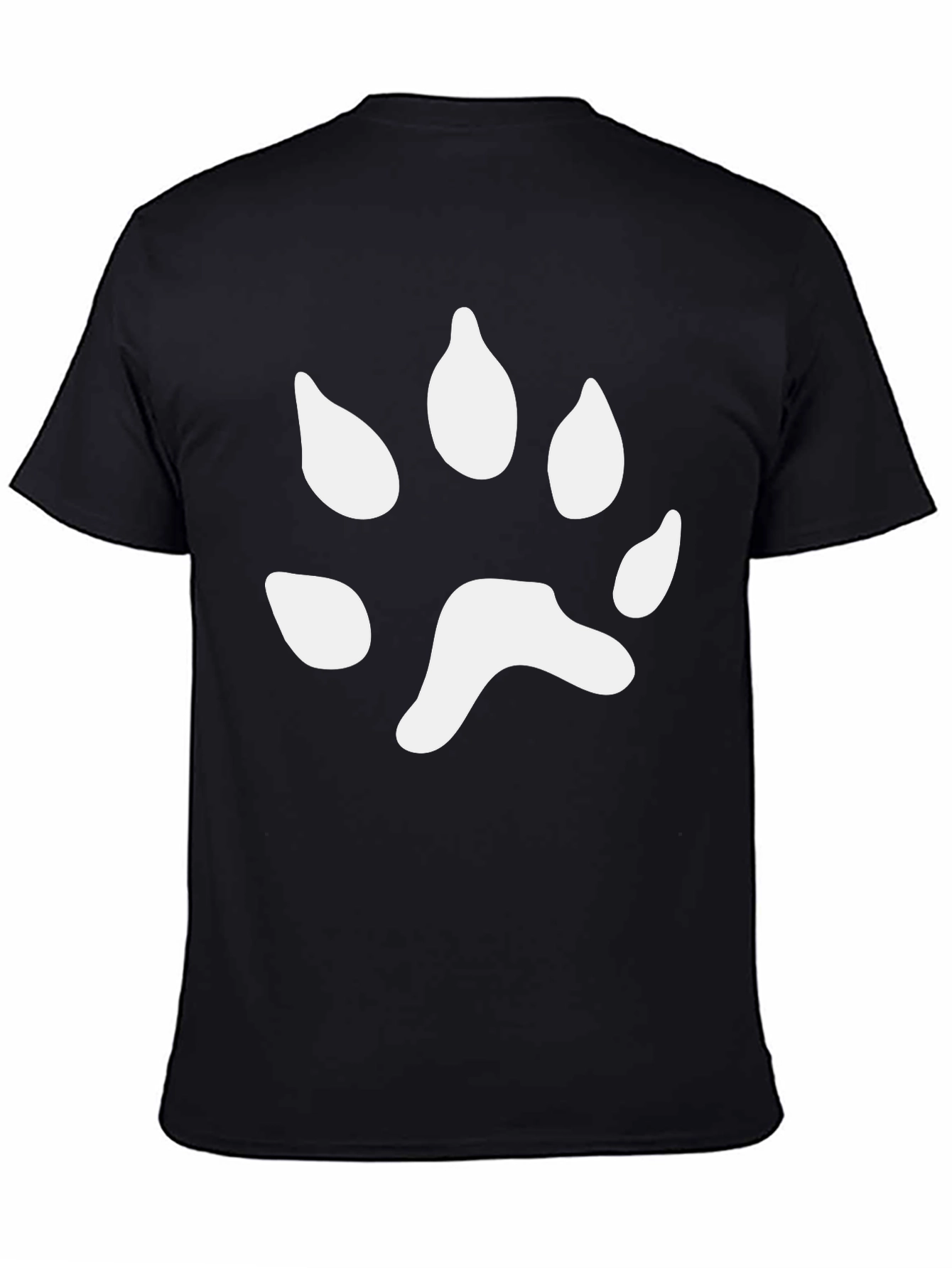 Paw Print Black T-Shirt - Casual & Stylish