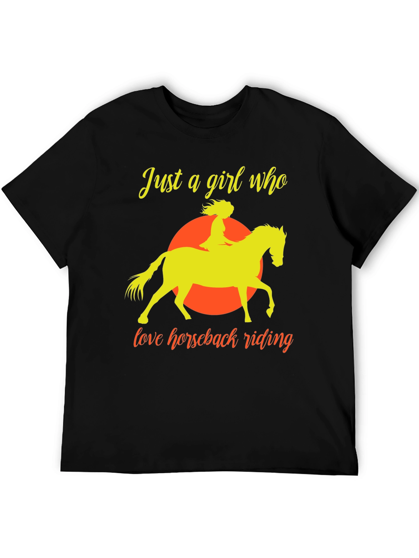Horseback Riding Graphic T-Shirt - Equestrian Girl Tee