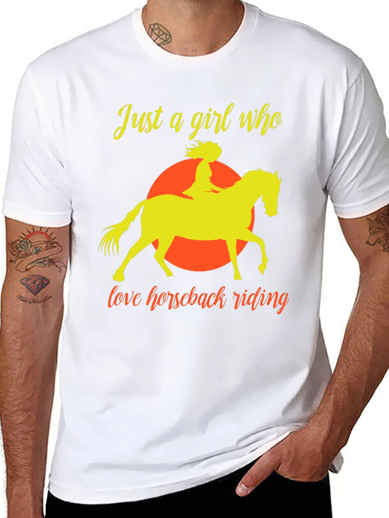 Horseback Riding Graphic T-Shirt - Equestrian Girl Tee