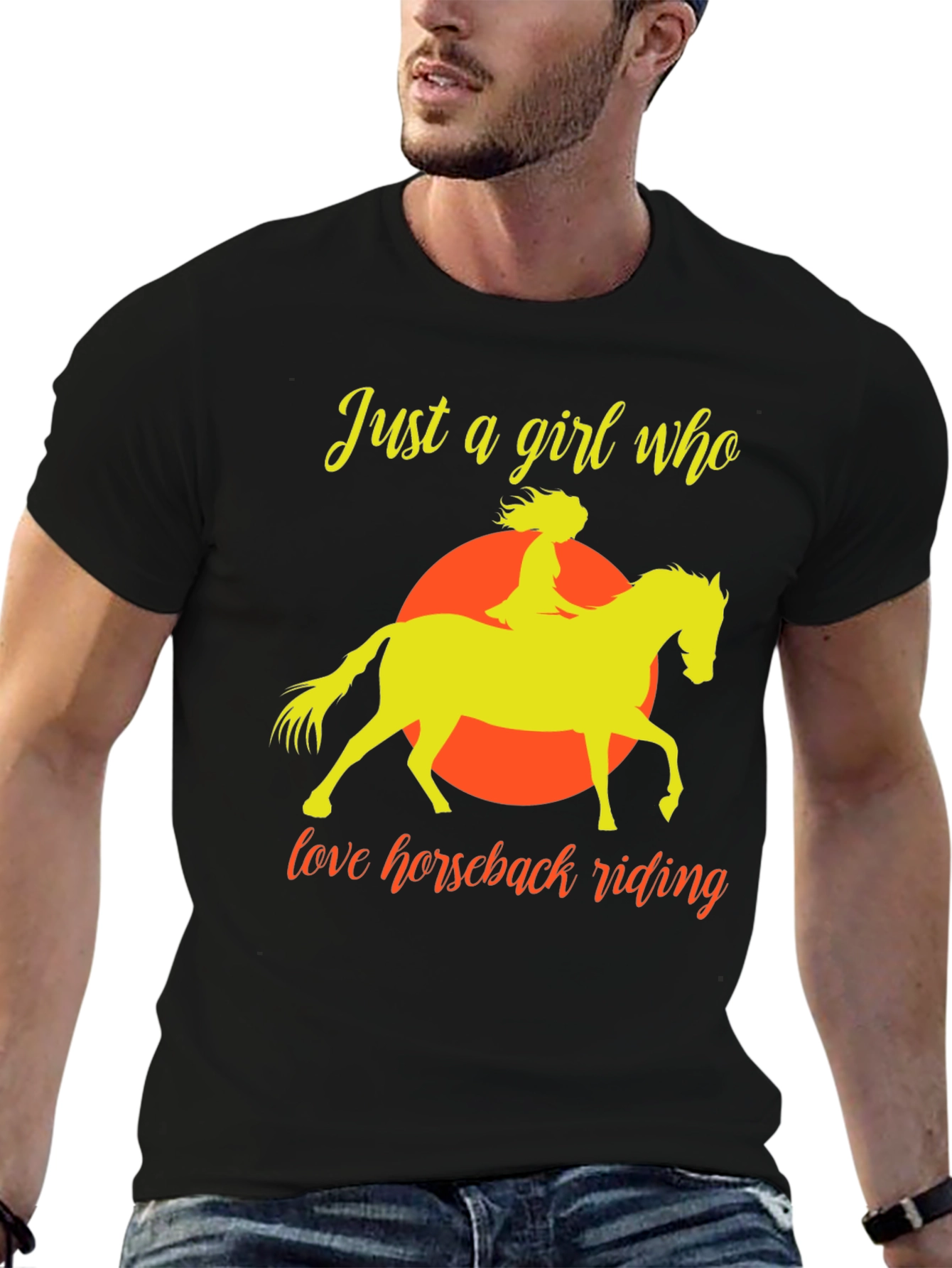Horseback Riding Graphic T-Shirt - Equestrian Girl Tee