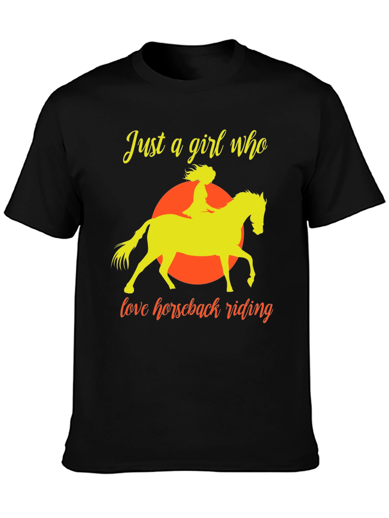 Horseback Riding Graphic T-Shirt - Equestrian Girl Tee