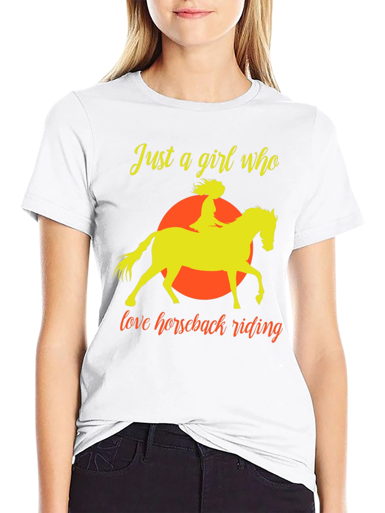 Horseback Riding Graphic T-Shirt - Equestrian Girl Tee