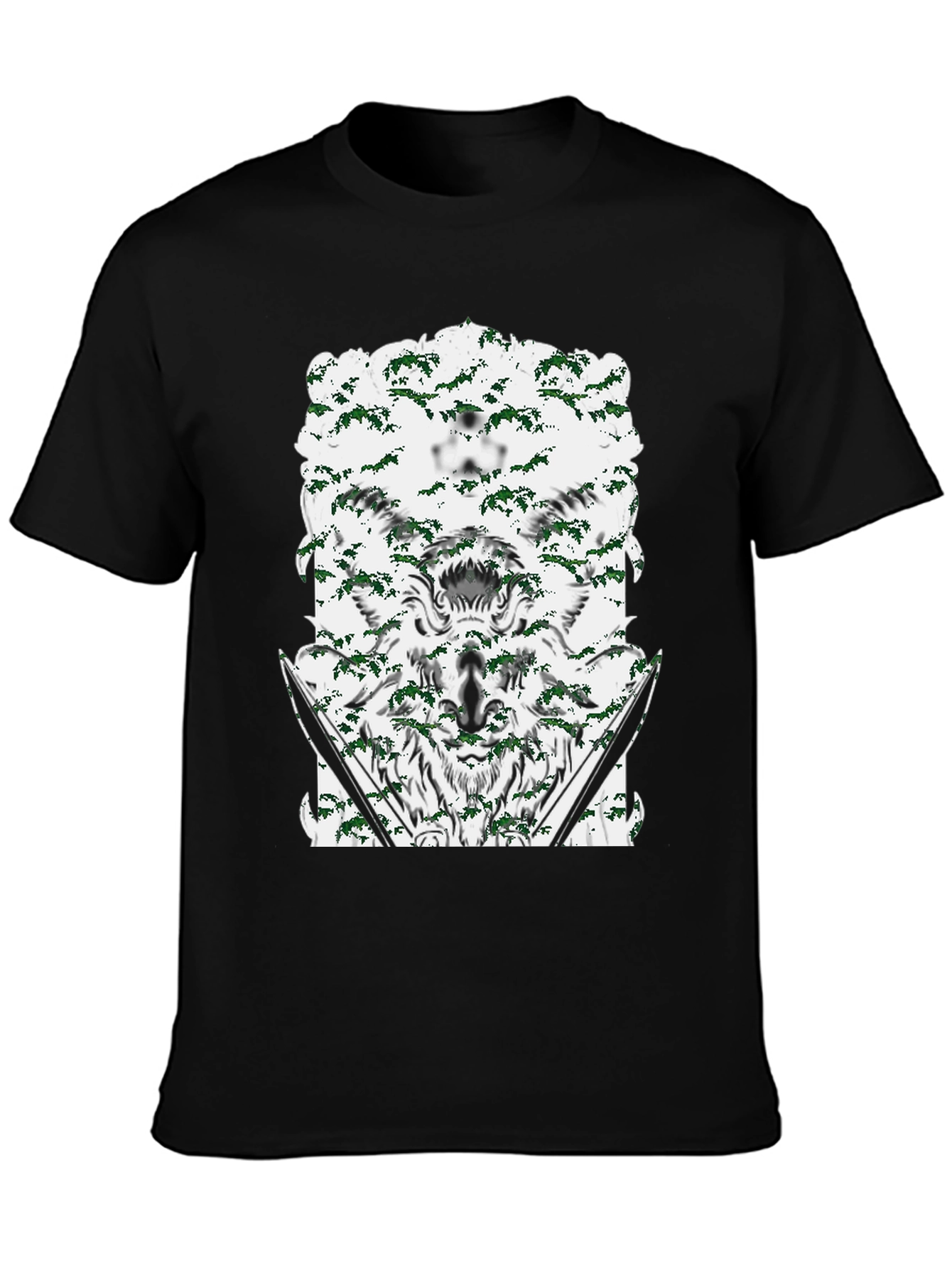 Wolf Graphic Print Crew Neck T-Shirt