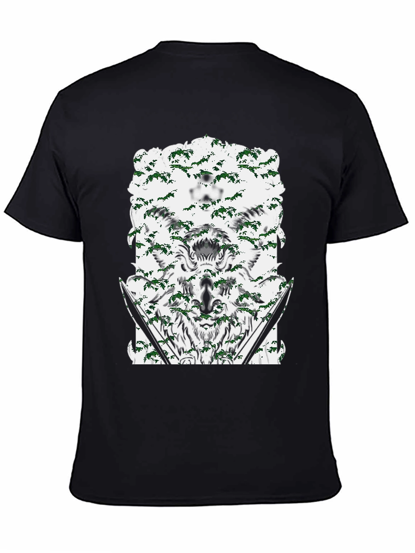 Wolf Graphic Print Crew Neck T-Shirt