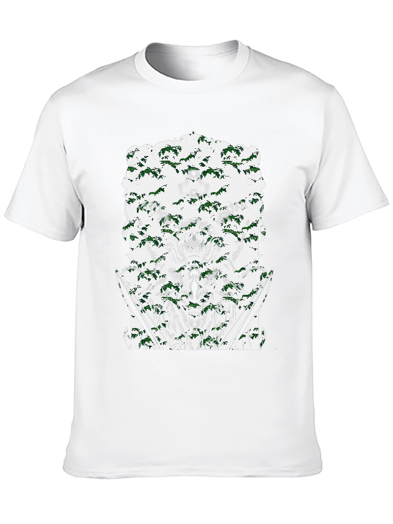 Wolf Graphic Print Crew Neck T-Shirt