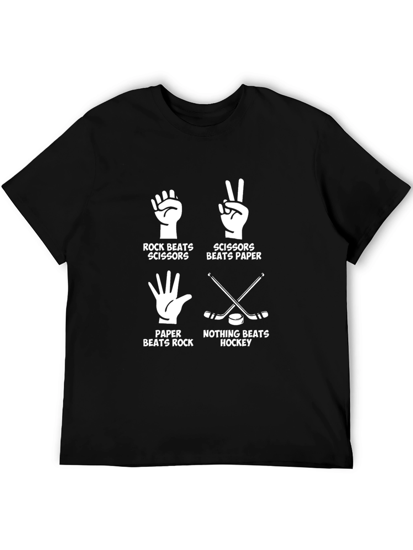 Rock Paper Scissors Hockey Graphic Tee