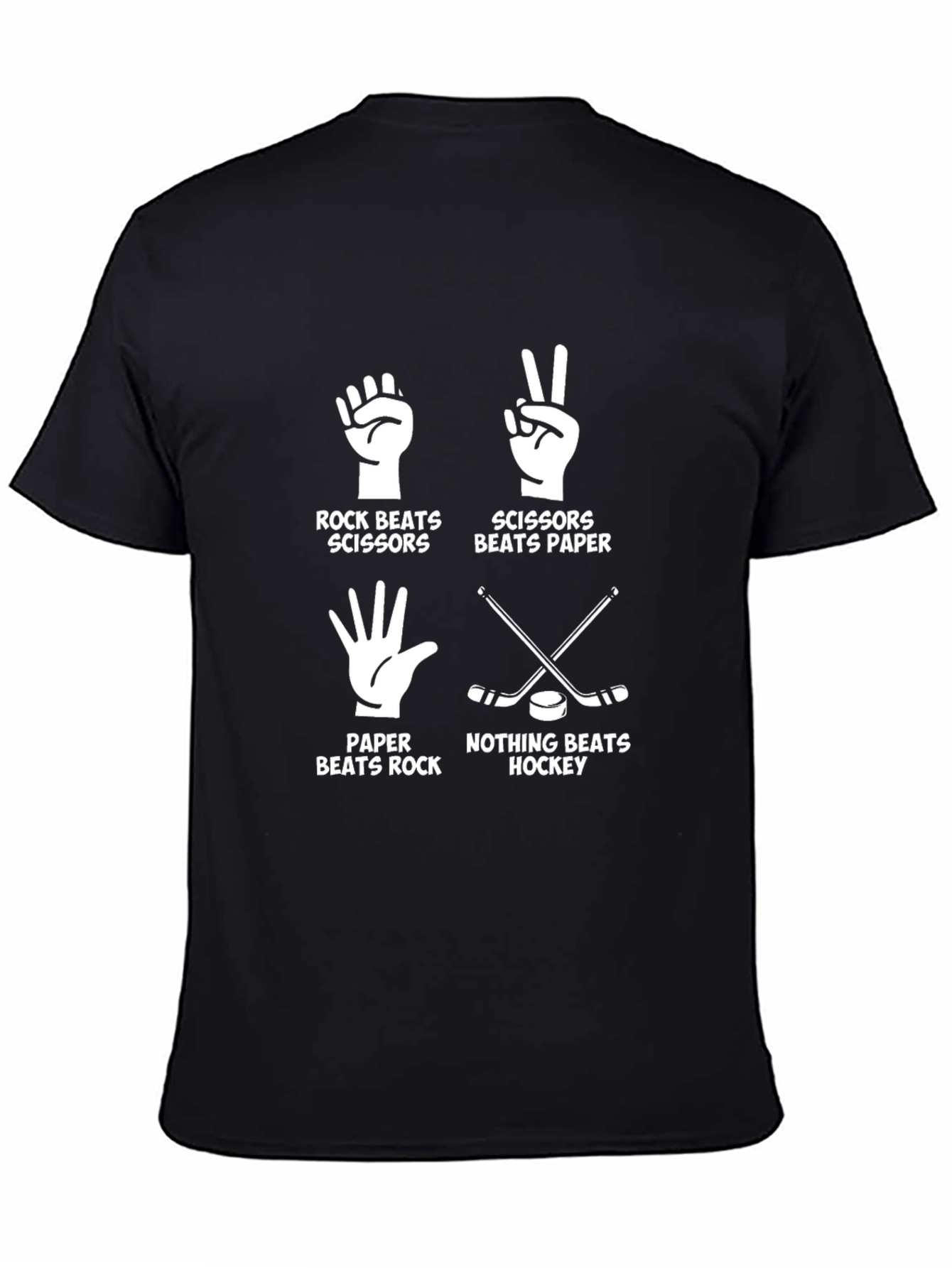 Rock Paper Scissors Hockey Graphic Tee