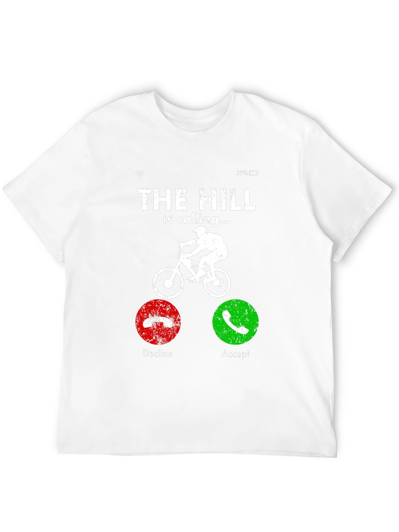 The Hill is Calling T-Shirt: Mountain Biker Design