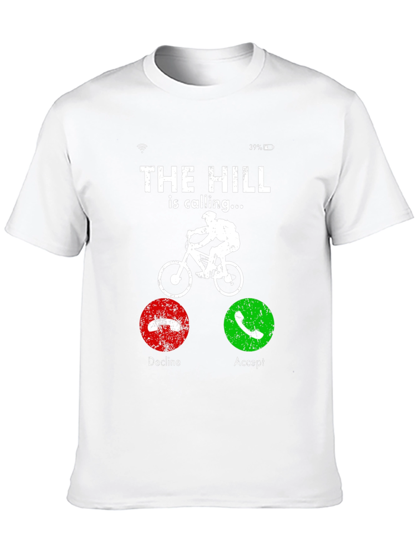 The Hill is Calling T-Shirt: Mountain Biker Design