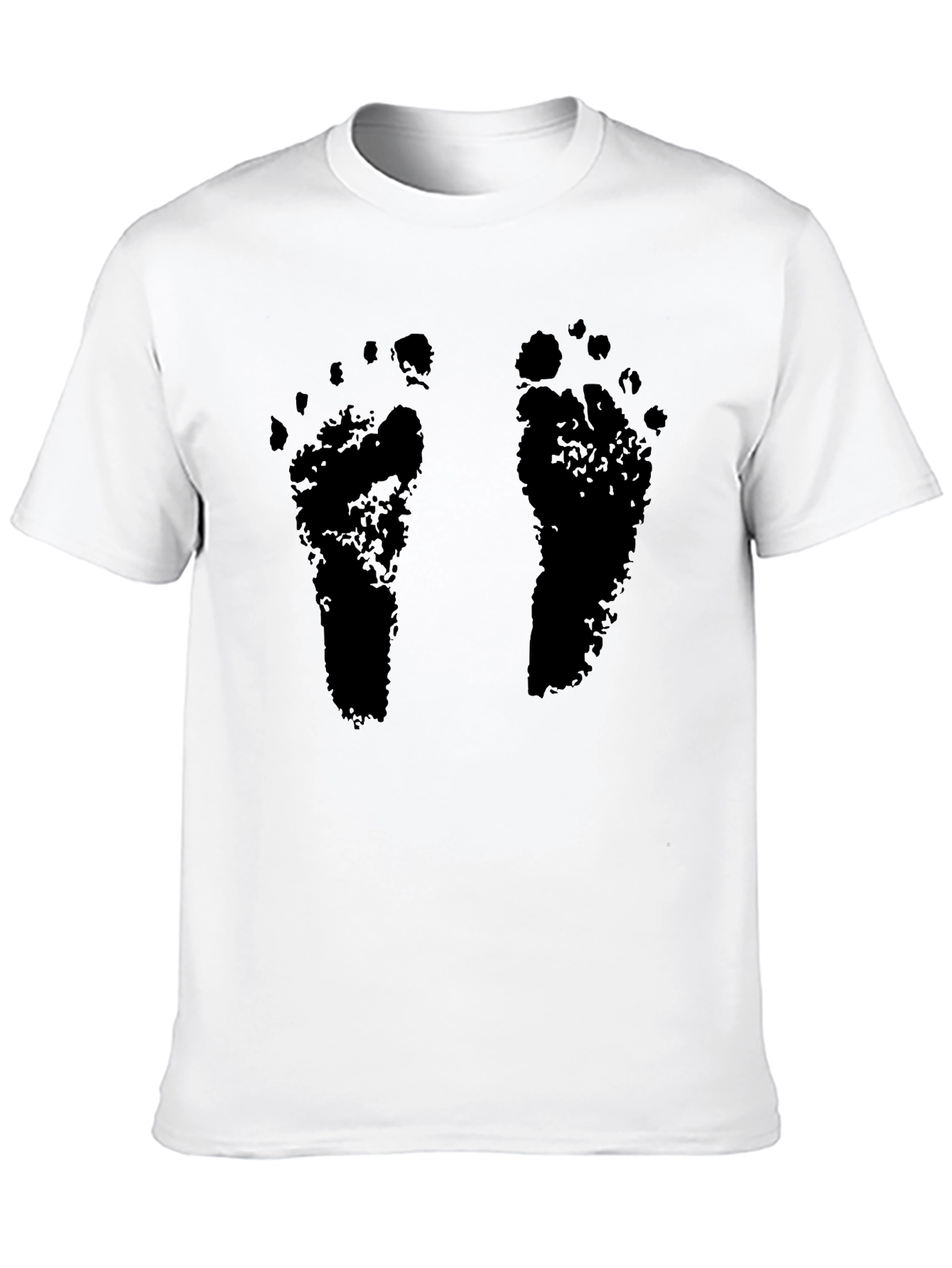 Barefoot Print Black T-Shirt