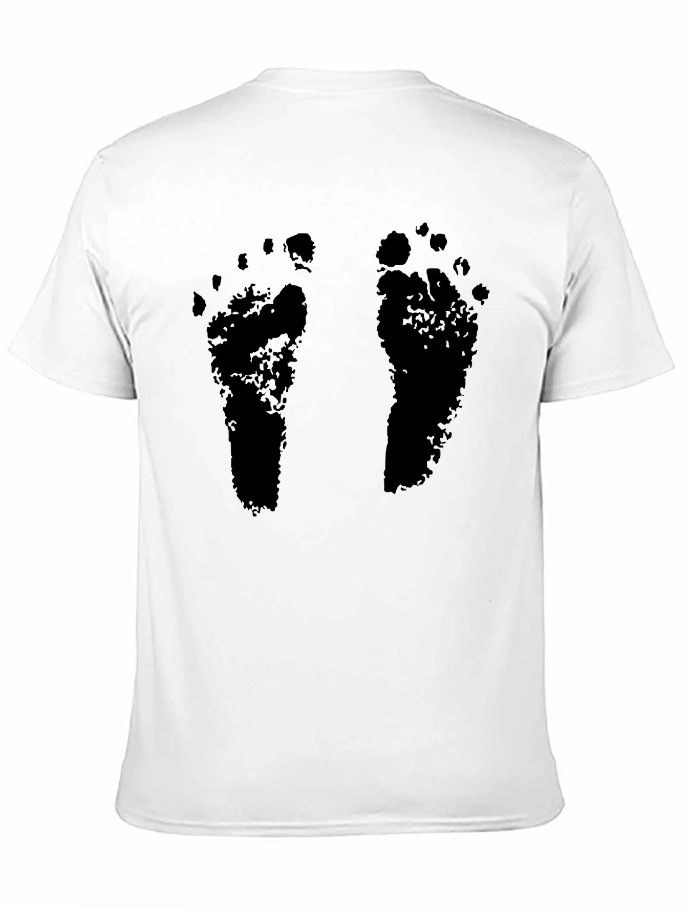 Barefoot Print Black T-Shirt