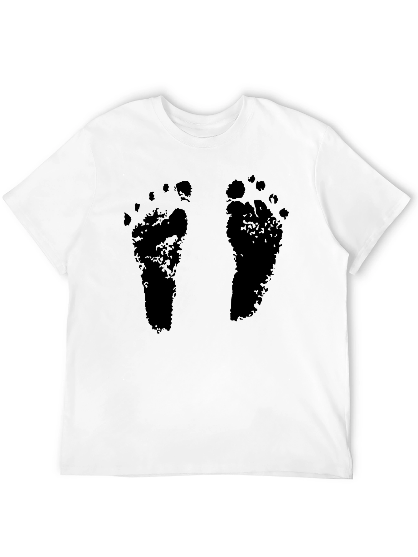 Barefoot Print Black T-Shirt