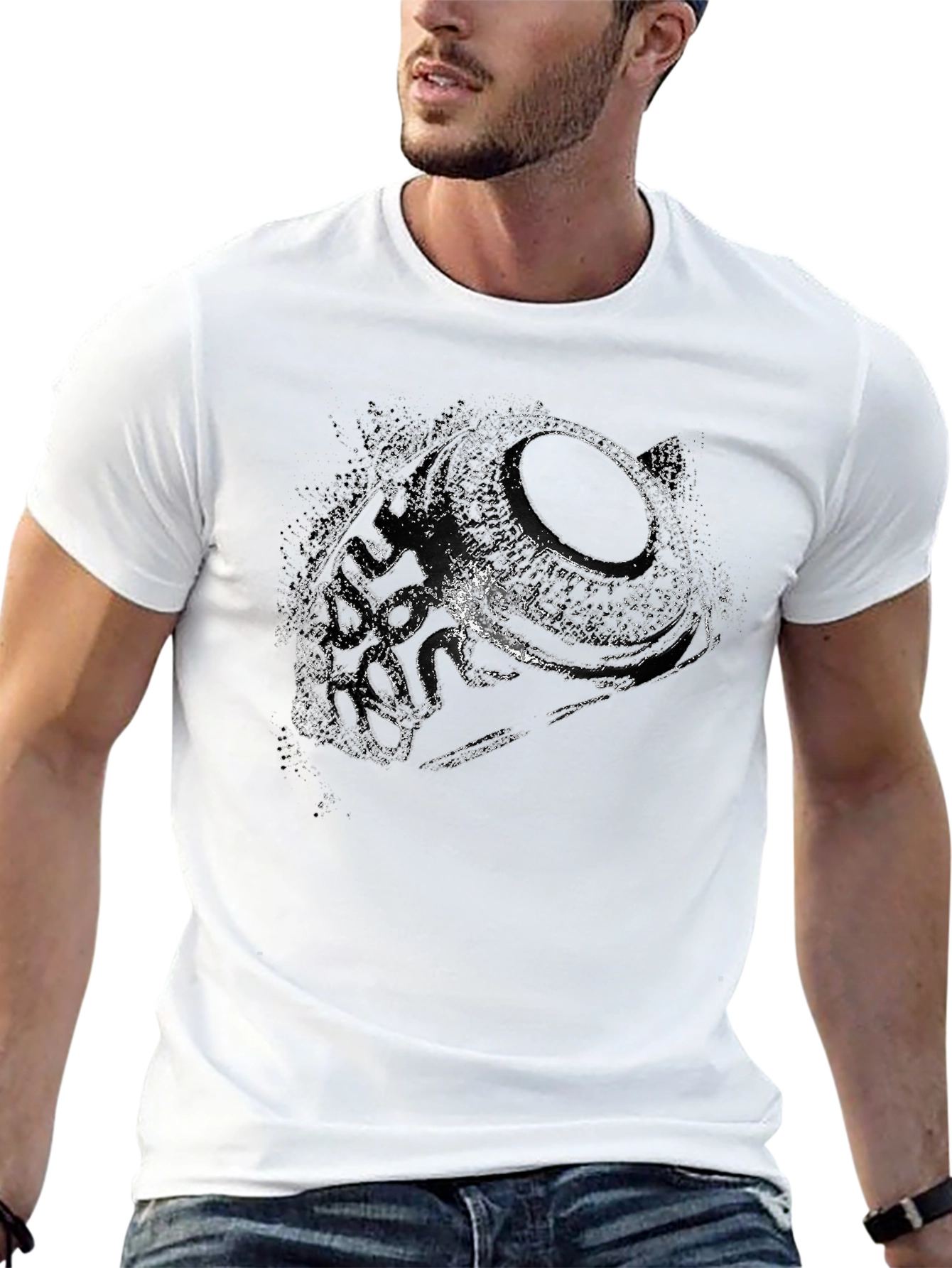 Abstract Black T-Shirt
