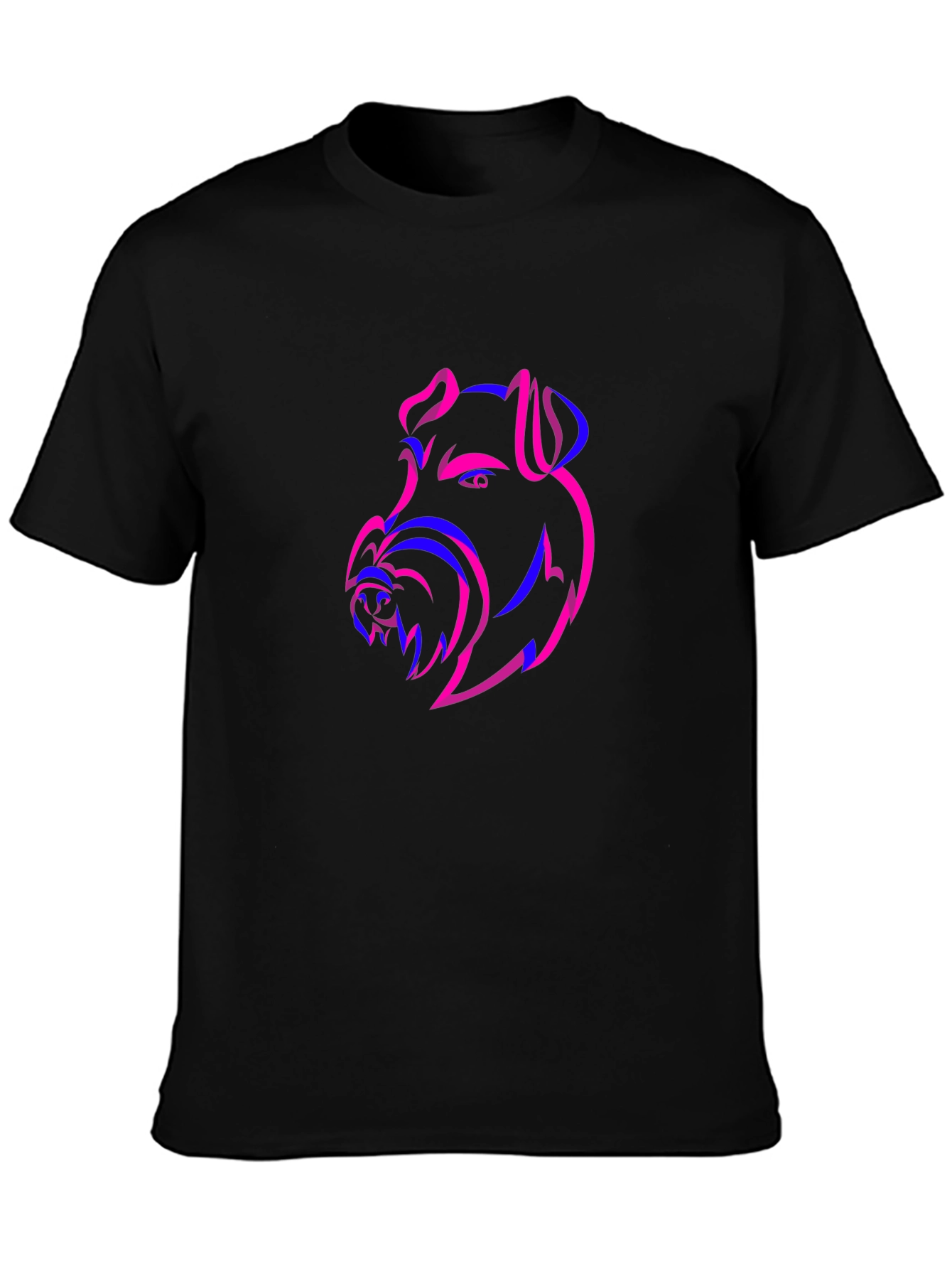 Dog Head Outline Graphic Tee