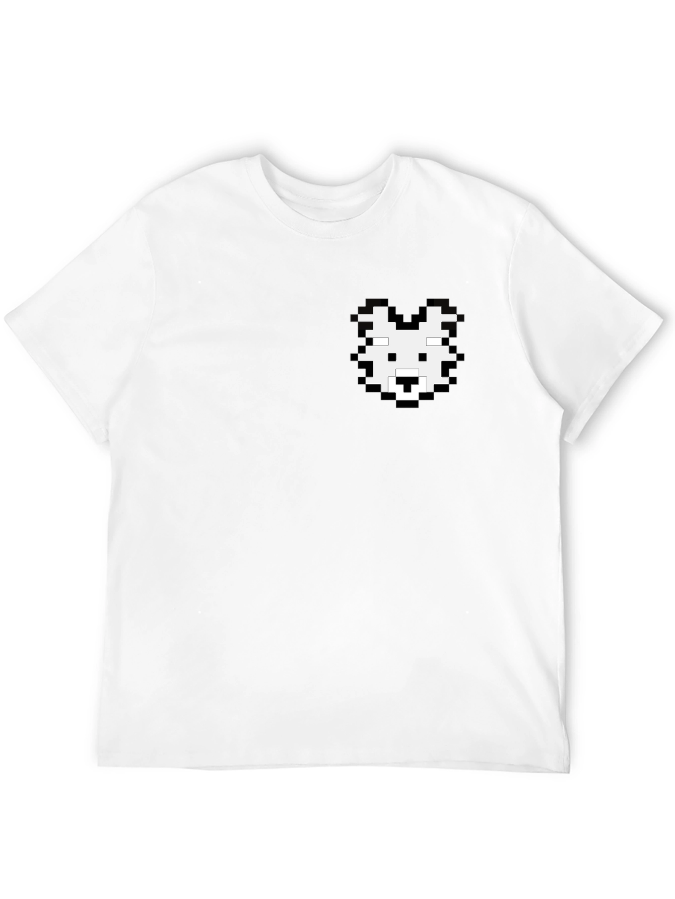 Pixel Art Dog T-Shirt - Black Cotton Tee