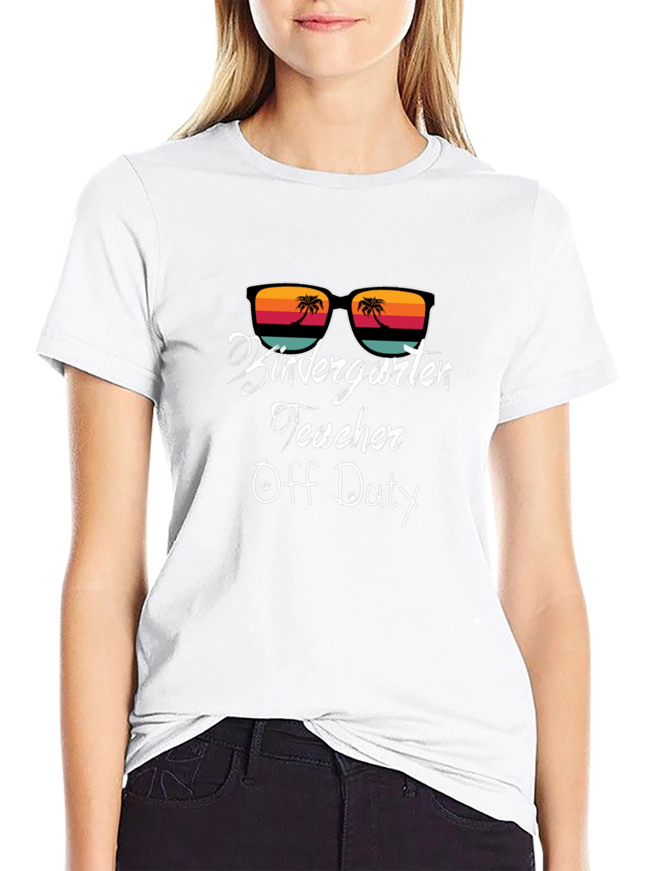 Kindergarten Teacher Off Duty Black T-Shirt