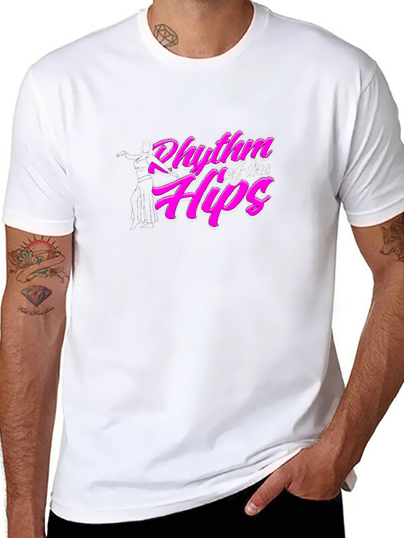 Rhythm of the Hips Black T-Shirt Dance Tee