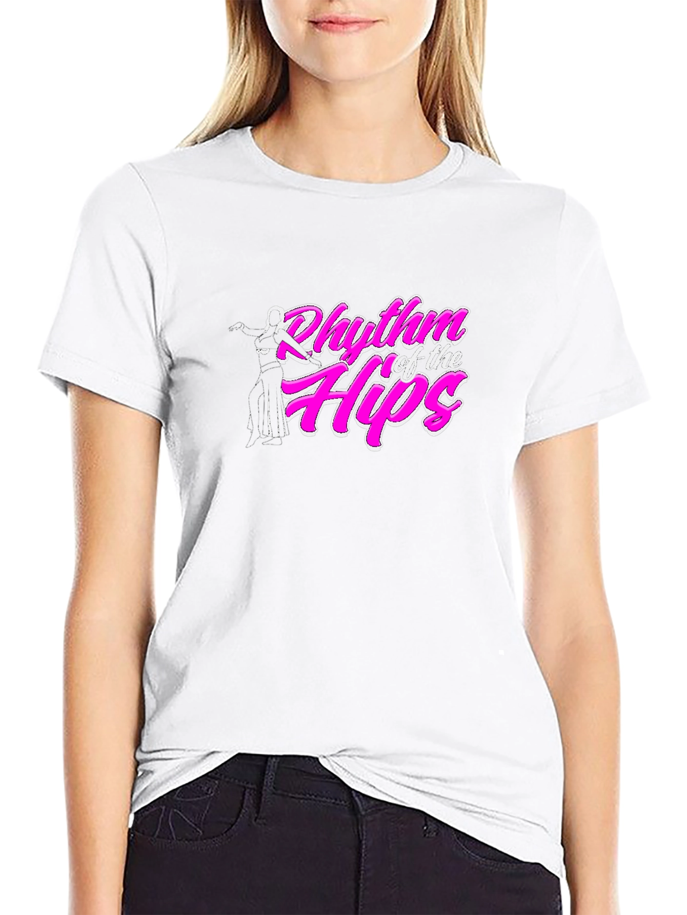 Rhythm of the Hips Black T-Shirt Dance Tee
