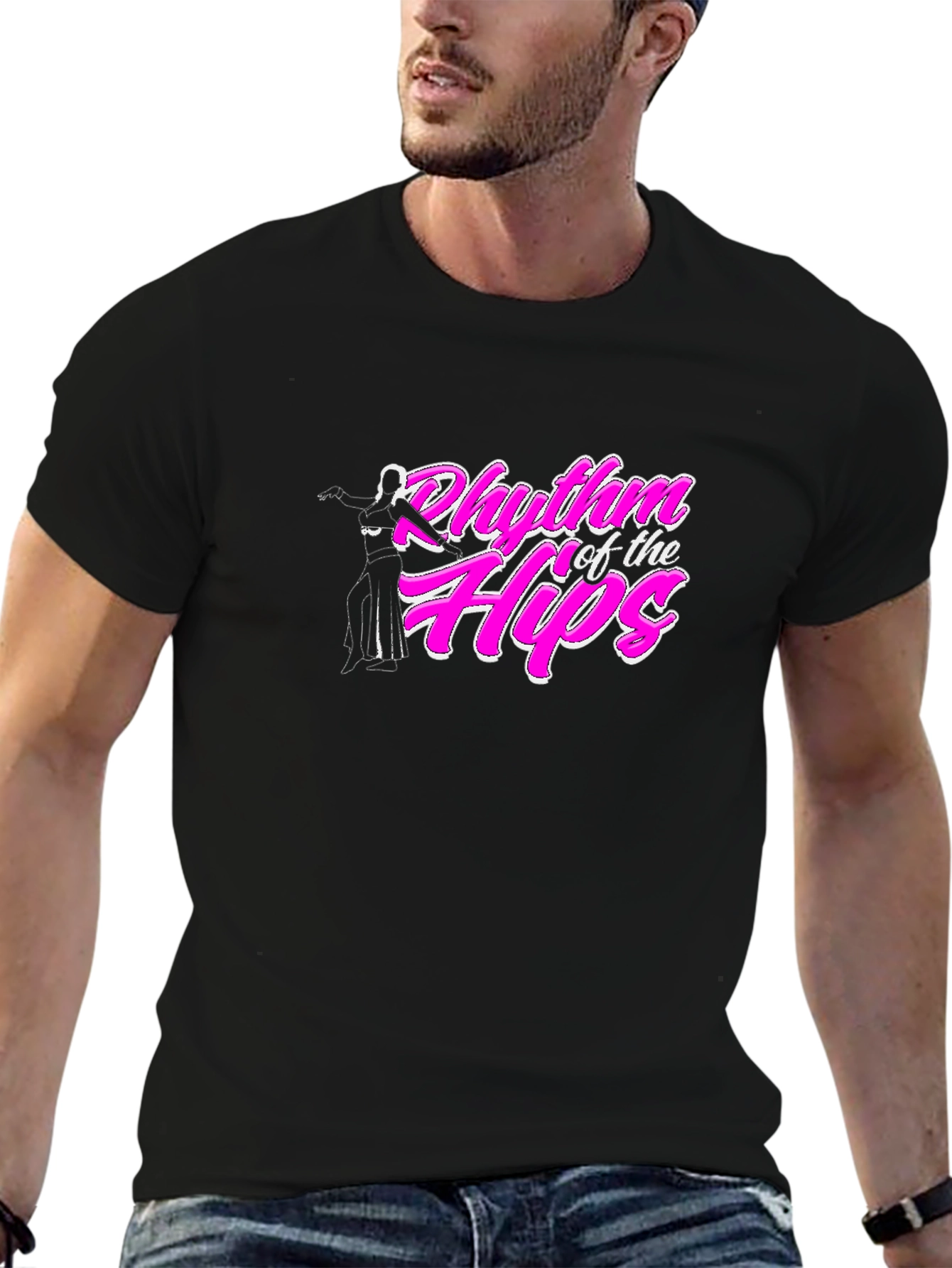 Rhythm of the Hips Black T-Shirt Dance Tee